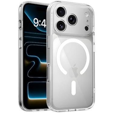 Imagem de Capa Mag-Safe para [iPhone 17 PRO] Capinha Magnetica Premium com [Proteção de Câmera] Slim Clear Case Transparente [Anti-Amarelamento], Compatível com MagSafe, Resistente a Riscos e Anti Impacto