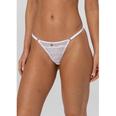 Imagem de Calcinha String de Tule Fio Duplo - New Love, GG, Branco