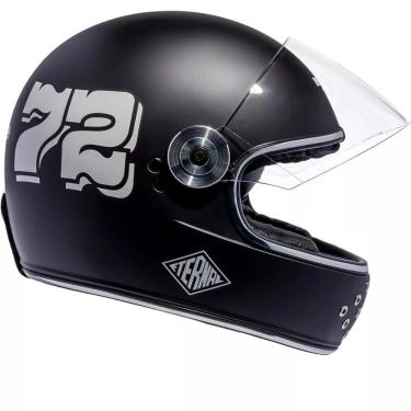 Imagem de Capacete Moto Bieffe Uno Eternal Preto Fosco e Branco
