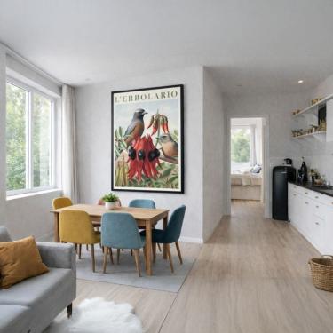 Imagem de Canvas L`Erbolario Swainsona Formosa 60x40cm Mold Branca