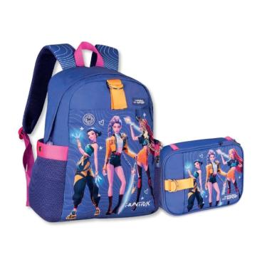 Imagem de Mochila e Estojo Escolar Guerreiras do K-pop Kit Feminino-Feminino