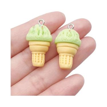 Imagem de Pingentes De Resina De Sorvete De Verão, 5/8 Peças, 15x28mm, Para Aces