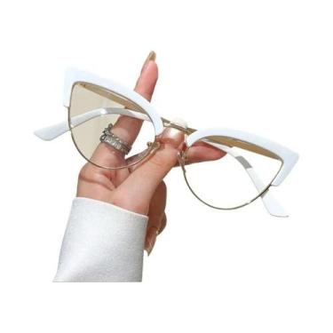 Imagem de Óculos De Leitura Femininos Anti-Luz Azul Estilo Gatinho Com Lentes Pr