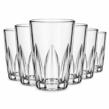 Imagem de Jogo De Copos De Vidro Conjunto Com 6 Peças 250ML Água Suco Refrigeran