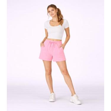 Imagem de Shorts Feminino Com Bolsos Sobrepostos Good Bless Rosa, P, Rosa