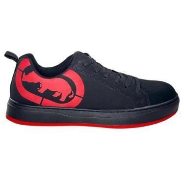 Imagem de Tênis Masculino Ecko Rhino Graffiti Casual Skate Couro, 41, Preto verm