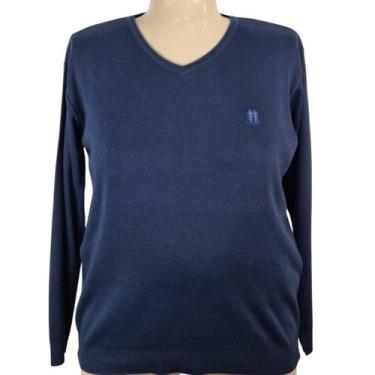 Imagem de Blusa Masculina Tricô Sem Preconceito Plus Size Marinho, G1, Marinho