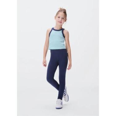 Imagem de Calça Legging Básica Infantil Menina Hering Kids Ref. 558C, Azul escur