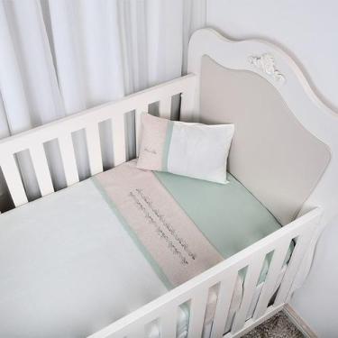 Imagem de Jogo de berco lt nature 530911 ver bordado 3 pc - MINASREY
