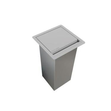 Imagem de Lixeira Cozinha Gourmet Quadratta Kitchen 7L Inox Escovado Premium - C