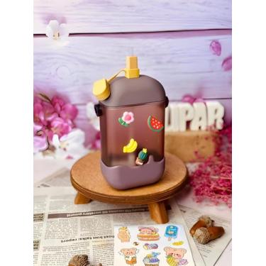 Imagem de Garrafa Infantil Plástica Picolé Alça Decorada 400ml - Sanyueyipin, Ma