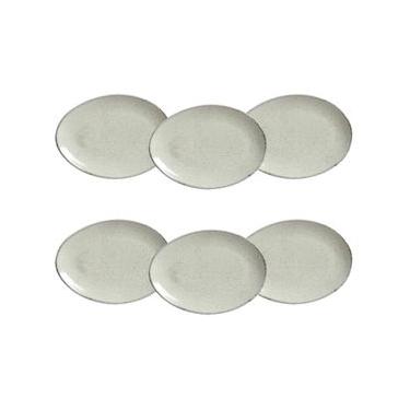 Imagem de Conjunto de Pratos de Sobremesa Ovais Porto Brasil Orgânico Pistache 22,5cm - 6 peças