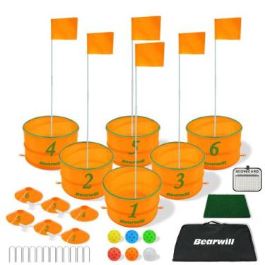 Imagem de Jogo de Balde de Golfe Bearwill Portátil com 6 Buracos para Uso Intern