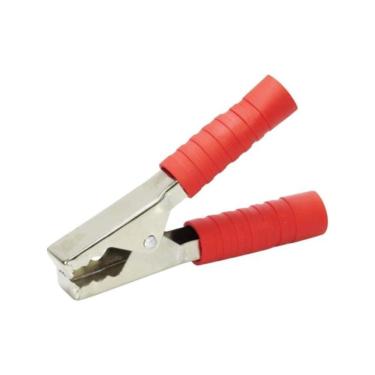Imagem de Garra Jacaré 13,5cm 300A para Conexão Elétrica Profissional Vermelho Storm