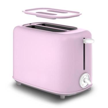 Imagem de Torradeira Estocasa 650w com 6 Níveis de Tostagem Branco Rosa Verde 11