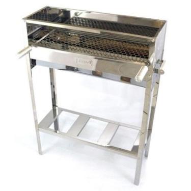 Imagem de Churrasqueira Espetinho De Inox Grande 100cm Churrasco Fáci - INOX LAU