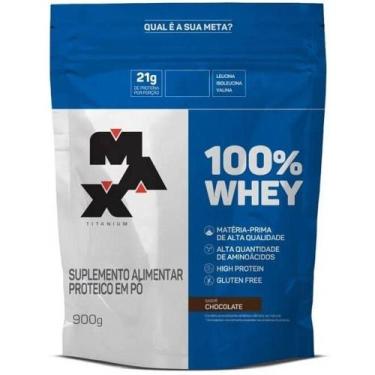 Imagem de Whey Protein Max Titanium Concentrado Chocolate 900G Refil 30 Doses