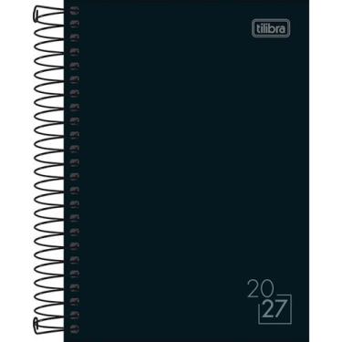 Imagem de Agenda Espiral Diária 12,9 x 18,7 cm Spice Preta - Tilibra