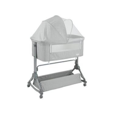 Imagem de Berço Co-leito Cosco Kids Cubbie com Mosquiteiro Até 9kg Cinza, Cinza