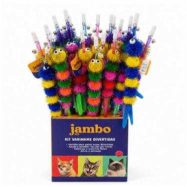 Imagem de Varinha Minhoca Brinquedo Para Gatos Colorida Jambo