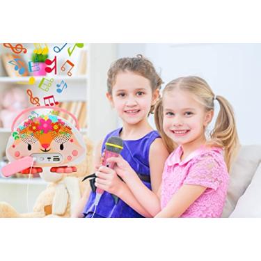 Brinquedos para crianças para 7 8 9 10 anos de idade microfone para meninas  de natal para 6-12 anos de idade, microfone de karaokê para crianças,  brinquedos para meninas para(01-rosa de ouro)