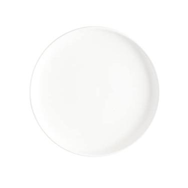 Imagem de Prato de jantar de cerâmica GUIPAIHAI Prato de refeição de prato doméstico de café da manhã pratos planos (cor: branco, tamanho: 25,4 cm)