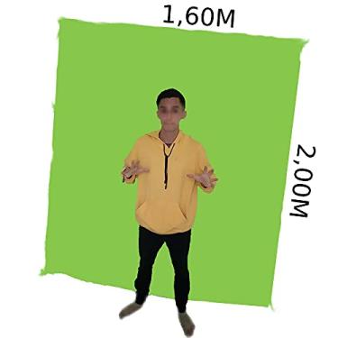 Imagem de Tecido Chroma Key Verde Não Precisa De Suporte+ Fixador