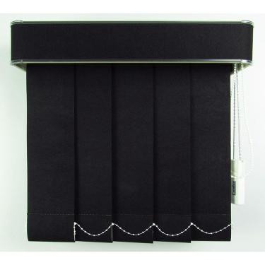 Imagem de Persiana Vertical Em Tecido Com Bando Crisdan Largura 1,90 X 2,30 Altura Preto