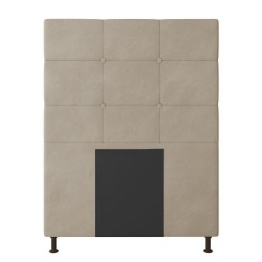 Imagem de Cabeceira Cama Box Solteiro 90cm Suede Bege