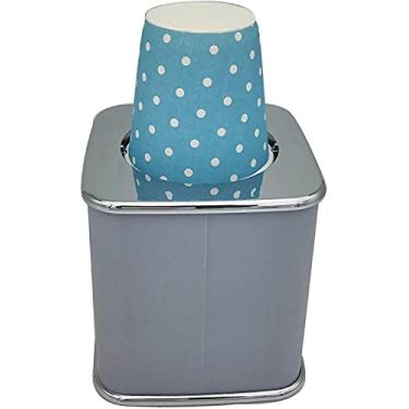 Imagem de DEER REED Dispensador de copos, dispensador de copo de papel descartável para copos de banho de 85 g ou 142 ml, com 20 copos de 85 g