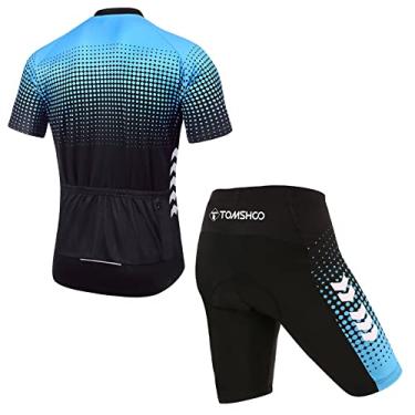 Imagem de Tingpai Conjunto de ciclismo de ciclismo de terno curto de verão masculino com 5D acolchoado em shorts de ciclismo de secagem rápida respirável conjunto de jersey de ciclismo pa ciclismo espo vo ao a