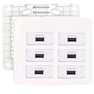 Imagem de Conjunto 6 tomada para Carregador USB 2a 4x4 Margirius B3