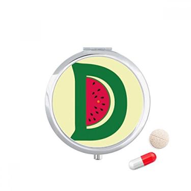 Imagem de D Alphabet Watermelon Fruit Cute Pattern Pill Case Pocket Medicine Storage Box Dispenser Recipiente