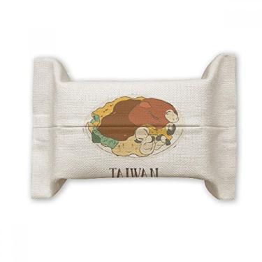 Imagem de Snake Food Oyster Taiwan Suporte de capa de papel para lenços faciais Bolsa de linho de algodão