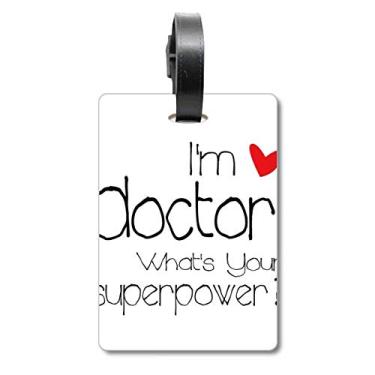 Imagem de Proud Doctors I'm a Doctor English Maleta Etiqueta de Bagagem Etiqueta para Bagagem
