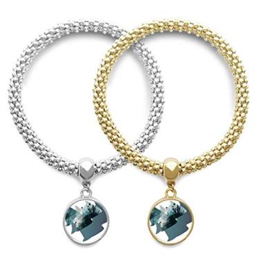 Imagem de DIYthinker Pulseira Seahouse de corais, água-viva, mar, natureza, amante de animais, pingente, joia para presente de casal