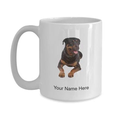Imagem de Caneca Rottweiler personalizada - Caneca de café Rottweiler - Rottweiler Lovers Idea Crianças Meninos Meninas Amor - Caneca de café 425 g