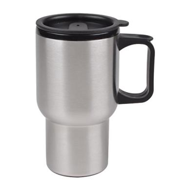 Imagem de Liquid Logic Caneca para motorista (exterior de aço inoxidável) com forro de PP e fecho de tampa deslizante, 425 g, aço inoxidável escovado