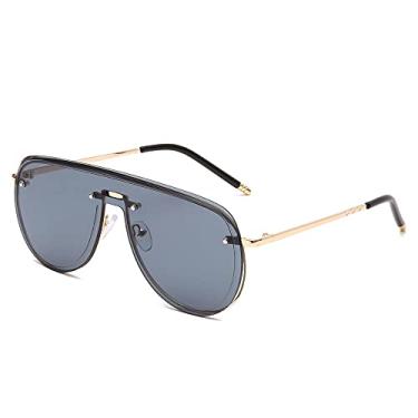 Imagem de Óculos de sol vintage sem aro vintage com design de marca de luxo para homens mulheres uv400 tons 01