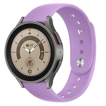 Imagem de Pulseira de substituição compatível com Samsung Galaxy Watch 4, 40/44 mm/pulseira de silicone Galaxy Watch 4 Classic 42/46 mm/Galaxy Watch 3,41 mm/active/active 2,40/44 mm