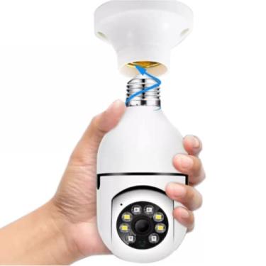 Imagem de Camera Lâmpada Giratoria 360º Wifi, Lampada Inteligente Segurança Externa Hd 1080P, Câmera de Base E27 com Visão Noturna, Câmera Vigilância com Função de Rastreamento Automático PREMIUM, RILEWA®