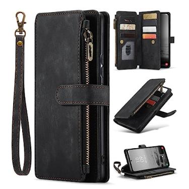 Imagem de Capa de telefone tipo carteira para S23 A52 S para Samsung S21 Plus S20FE Capa de couro para Galaxy A12 A22 A33 A13 A72 A54 Acessório para capa de telefone, preto, para Galaxy Note 10