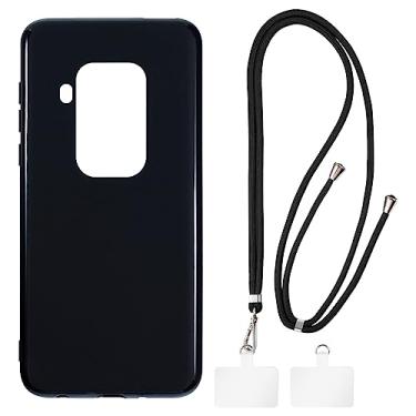 Imagem de Shantime Capa Motorola Moto One Zoom + Cordões universais para celular, pescoço/alça macia de silicone TPU capa amortecedora para Motorola One Pro (6,4 polegadas)