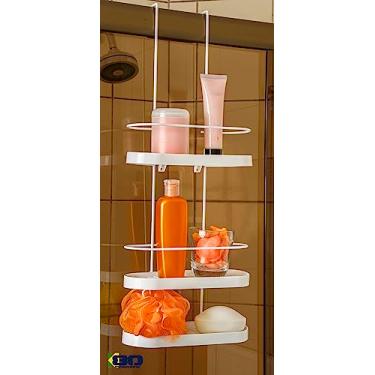 Imagem de Porta Shampoo Prateleira 3 Andares P/Box Banheiro Linha Premium - K80 (Branco)