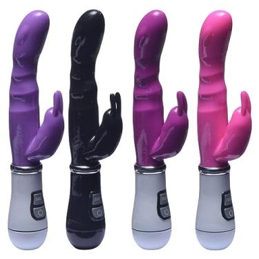 Imagem de Vibrador Feminino Recarregável Rabbit Com Estimulador de Clitóris e 08 vibrações Sem Fio Carrega Via USB (ROXO)