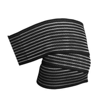 Imagem de Generic Cotovelo envoltório de compressão de cotovelo simples de usar 35 "protetor cotovelo suporte cinta de cotovelo para powerlifting fitness masculino, preto