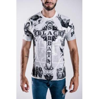 Imagem de Camiseta Rock Black Sabbath Off White 100% Algodão Marrockus