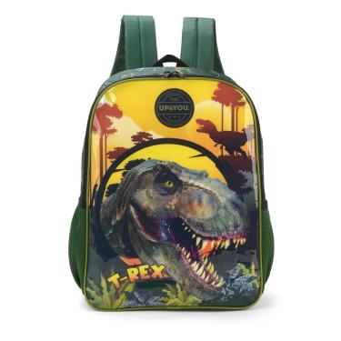 Imagem de Mochila Escolar infantil de Costas Menino Dinossauros