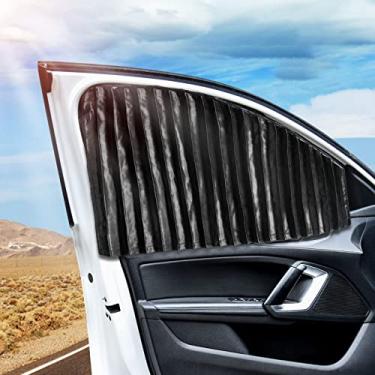 Imagem de ZATOOTO Cortina de janela lateral para carro – Protetor magnético de privacidade para proteção solar mantém a tela mais fria para bebê dormindo preto (2 peças)ZATOOTO 29.1"*18.8" Rear-1