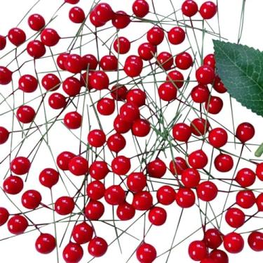 Imagem de Toyokar DIY Home Christmas Fake Berries 100 peças adereço para decoração pequena artificial realista bonito realista